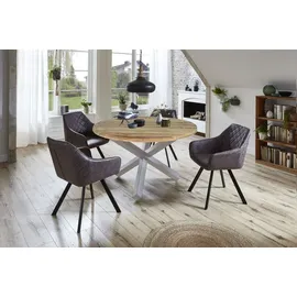 möbelliebling RUNIS Ø 130 cm natur Silber