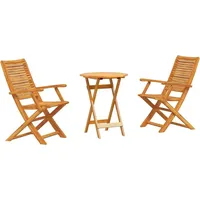 vidaXL Bistroset 3-tlg. Braun