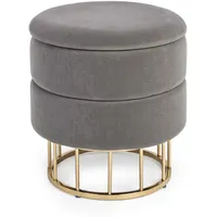 BIZZOTTO Hocker Pavlina Samt 38 x 42 x 38 cm Grau