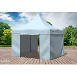 Faltpavillon Faltzelt Pavillon 3x3m Grau Gartenzelt Klappzelt Wasserdicht