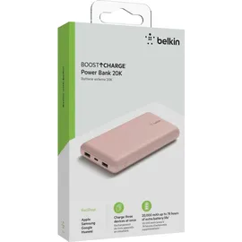 Belkin Powerbank 20.000mAh rosa
