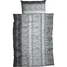 Casatex India Paisley Silber 155 x 220 cm + 2 x 80 x 80 cm