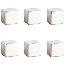 ALLboards Magnet silber, Metall 1,0 x 1,0 x 1,0 cm, 6 St.