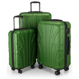 suitline Koffer-Set 3-tlg. grün