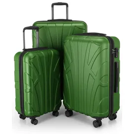 suitline Koffer-Set 3-tlg. grün