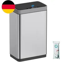 Mbillion Automatischer Mülleimer, 50L, Berührungsloser Sensor, Edelstahl, Intell