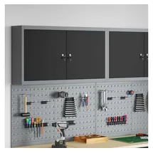 vidaXL Werkzeugschrank mit Regal Schwarz und Grau 50 x 20 x 55 cm