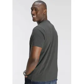 delmao T-Shirt DELMAO, Herren, Gr. S (44/46), schwarz (anthrazit melange), Single Jersey, Obermaterial: 60% Baumwolle, 40% Polyester, bedruckt, normal, Rundhals, Shirts T-Shirt, Kurzarm, lässige Passform, mit peppigem Print, aus Baumwolle