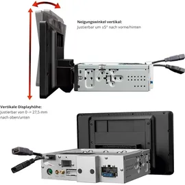 Apple ZENEC Z-E3771 1-DIN DAB+ Autoradio kompatibel mit Fiat Ducato III Citröen Jumpber II