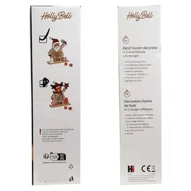Mojawo Holz-Adventskalender Weihnachtsmann H25cm