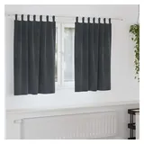 vidaXL Verdunkelungsvorhänge 2 pcs Hellgrau 140 x 140 cm Samt