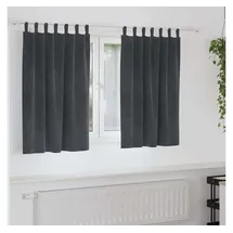 vidaXL Verdunkelungsvorhänge 2 pcs Hellgrau 140 x 140 cm Samt