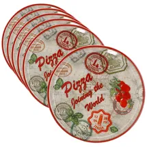 Mambocat Pizzateller Charme Red 33 cm 6er Set