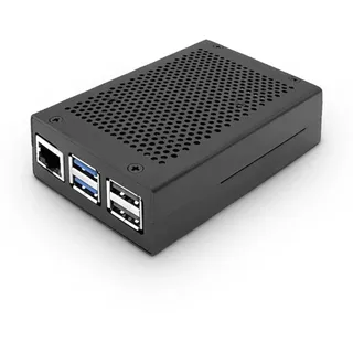BerryBase Aluminium Gehäuse für Raspberry Pi 5, schwarz