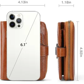 SENDEFN Damen Geldbörse RFID braun