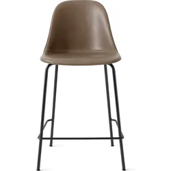 Harbour Barstuhl 102 cm grau aus Leder mit schwarzen Beinen