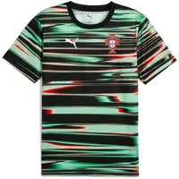 Puma Portugal 2025 Vor Dem Spiel Kurzarm-t-shirt - Black White S