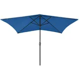 vidaXL Sonnenschirm mit LEDs 200 x 300 cm Blau