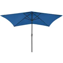 vidaXL Sonnenschirm mit LEDs 200 x 300 cm Blau