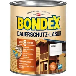 Bondex Dauerschutz-Lasur Weiß 0,75L