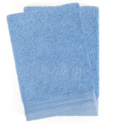 Waschlappen HAMMETEX "2er-Set Waschlappen 15x22 cm, 100% Baumwolle, weich und saugfähig", blau (hellblau), B:15cm L:22cm, Baumwolle, Waschlappen