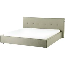 Wasserbett Kunstleinen LESTRE 180 x 200 cm Grün