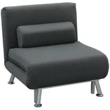 HOMCOM Schlafsessel-75L x 70B x 75H cm-Dunkelgrau | Gr.: onesize