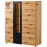 Massivmoebel24 | Highboard Wildeiche 116x43,5x143 natur geölt/lackiert kitzbühel #107