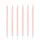 Partydeco Geburtstagskerze mit Halter 14 cm 12 St. Rosa