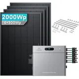 solarmars Balkonkraftwerk monokristallin 2400 W inkl. Halterung