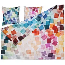 Estella Puzzle Mako-Satin Bunt 155 x 220 cm + 80 x 80 cm
