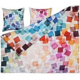 Estella Puzzle Mako-Satin Bunt 155 x 220 cm + 80 x 80 cm