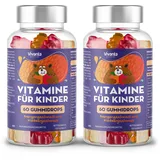 Vitamine für Kinder - Kinder Vitamine Gummis (Orangen- und Himbeergeschmack) - Multivitamin Kinder Gummis mit Vitamin D (vitamin D für kinder) - geeignet für Kinder ab 3 Jahren (120 Gummis)