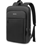 MOSISO Rucksack Herren Damen 15,6 Zoll, Laptop Rucksack Wasserdicht Schlanker Leicht, Business Rucksack Herren Multifunktion mit Computerfach für Reisen, Arbeit, Schule and Business, Schwarz