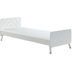 Bett Billy ca. 90x200 cm Satin Weiß