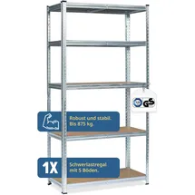 Grafner Lagerregal MDF 90x40x180 cm Silber