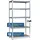 Grafner Lagerregal MDF 90x40x180 cm Silber
