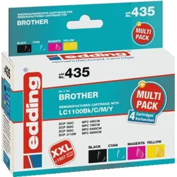 Edding Tinte 435 Brother LC1100BK/C/M/Y Multipack 4