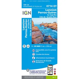 IGN Frankreich Lannion Perros-Guirec.les Sept iles 1:25 000