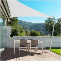 casa pura Wasserabweisendes Sonnensegel dreieckig 300 x 300 x 300 cm Weiß
