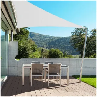 casa pura Wasserabweisendes Sonnensegel dreieckig 300 x 300 x 300 cm Weiß