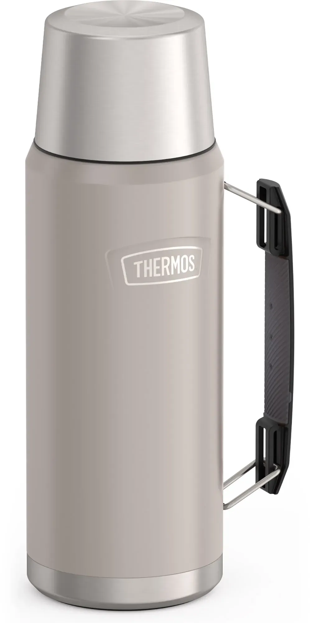 THERMOS Isolierflasche ICON BEVERAGE BOTTLE 1,2 L Edelstahl doppelwandig sandstone