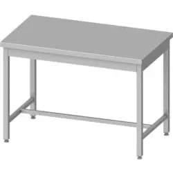 Stalgast Arbeitstisch ECO, T 600, Querstrebe, AISI201 Edelstahl DAT20661 , Maße (B x T x H): 2000 x 600 x 850 mm