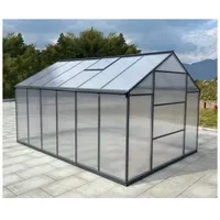 Gegaden Aluminium Gewächshaus Für Den Garten  Mit 8 Cm Dickeres Fundament  228361210  Vielseitig Nutzbar Als Treibhaus, Gartenhaus,aufzucht Tomatenhaus,frühbeet Und Pflanzenhaus, Grau