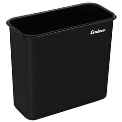ENDERS Abfalleimer, oben offen, 8 l, Stahl - schwarz
