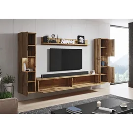 INOSIGN »PARIS«, (Komplett-Set, 4 St.), TV-Wand 260cm breite, grifflose Design, stehend und hängend montierbar