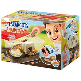 Buki BL035 - Schneckenhotel – Entdecke die Welt der Schnecken! | Terrarium & Beobachtungsset für Kinder ab 6 Jahren, Braun, 1:24