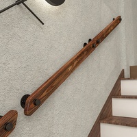 Handlauf Vintage-Wand-Holz-Handläufe, Rutschfestes Geländer Für Innen- Und Außentreppen, Haltegriff Mit 5 cm Durchmesser, (Size : 100cm)