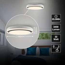 LEDVANCE LED Deckenleuchte 2 schwarz, 32W, dimmbar