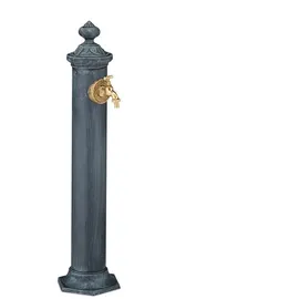 Relaxdays Standbrunnen Antik Gold/Grau